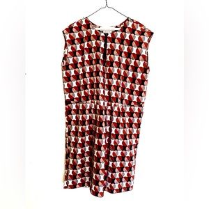 Marni Geometric Print Sleeveless Dress
